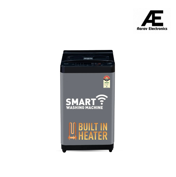 Panasonic 8 Kg Wifi Fully-Automatic Top Loading Smart Washing Machine (NA-F80CH3CRB, Charcoal Inox Grey, Drynamic Spin)