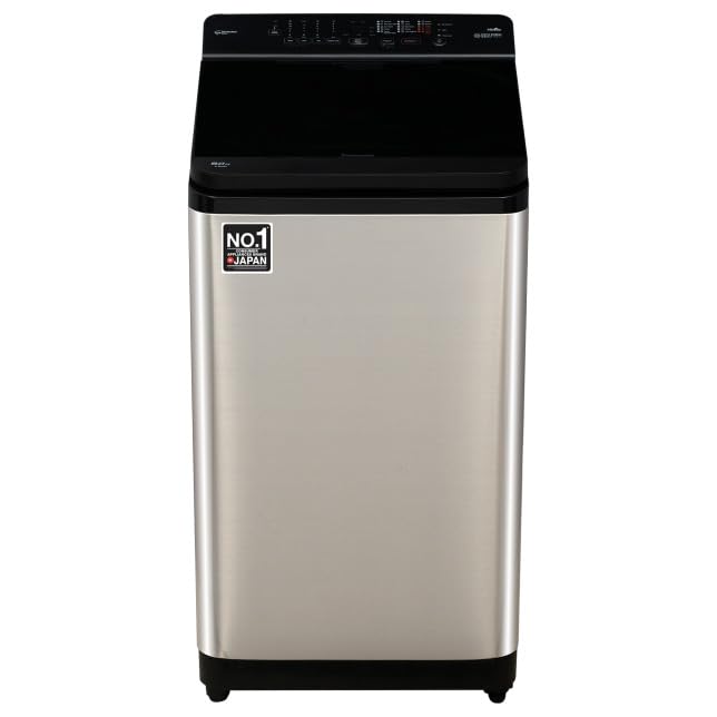 Panasonic 8 Kg Wifi Built-In Heater Fully-Automatic Top Loading Smart Washing Machine (NA-F80V10SRB, Stainless Steel, Compatible with Alexa)