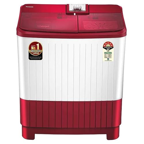 Panasonic 8 kg 5 Star Semi-Automatic Glass Lid Top Loading Washing Machine with Powerful Motor (NA-W80H6RRB)