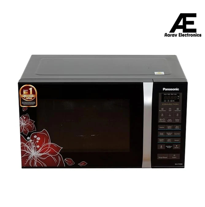 Panasonic 23 Litres Convection Microwave Oven (360° Heat Wrap, Nn-Ct35Mbfdg, Black Floral),800 Watts