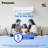 Panasonic 1 Ton 5 Star Wi-Fi Inverter Smart Split AC (Copper Condenser, 7 in 1 Convertible with True AI Mode, 4 Way Swing, PM 0.1 Air Purification Filter, CS/CU-NU12ZKY5W, White)