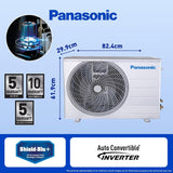 Panasonic 2 Ton 4 Star Wi-Fi Inverter Smart Split AC (Copper Condenser, 7 in 1 Convertible with True AI Mode, 4 Way Swing, PM 0.1 Air Purification Filter, CS/CU-NU24ZKY4W, White)