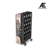 ORIENT Electric Comfort Collection 11 Fin Oil Filled Radiator 2900 Watts Room Heater with Fan (Black, Champagne Gold)