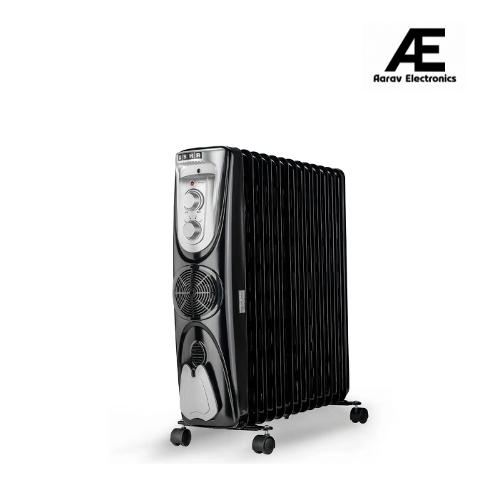 Usha 3811 FB OFR Heater 2300W – 11 Fin, Fan, Thermostat Control (Open Box / Without Box)