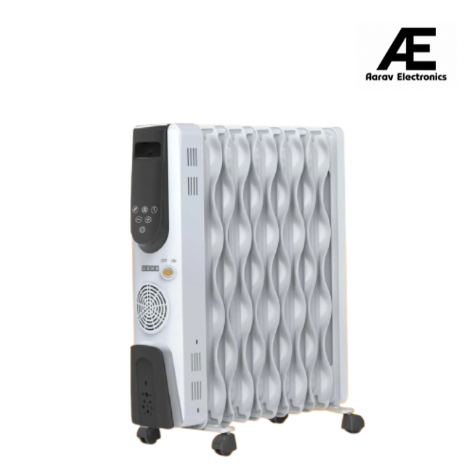 Usha OFR 9 Fin 4309 FSE PTC Room Heater with Fan Heater and Remote Control (White, Oil Filled Radiator)