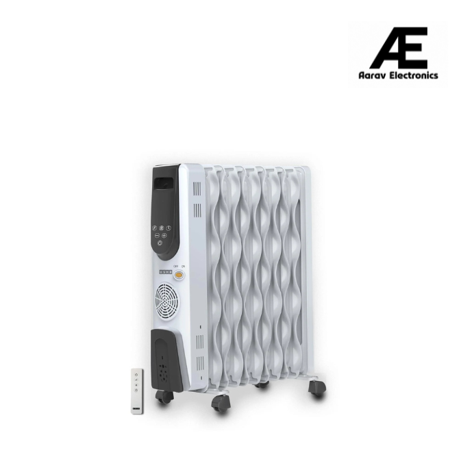 Usha OFR 13 Fin 4313 FSE PTC Room Heater with Fan Heater and Remote Control (White, Oil Filled Radiator)