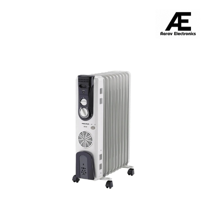 Morphy Richards OFR 11F 11-Fin 2900W Oil Filled Radiator Room Heater | Adjustable Thermostat | Safety Tilt &amp; Auto Thermal Shutoff | Castor Wheels for Easy Mobility | Silent Heating
