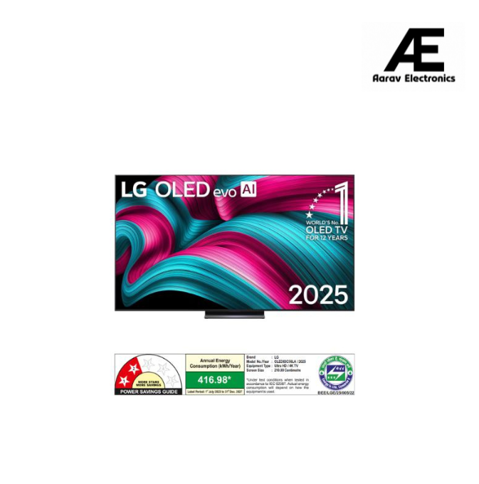 LG 83 Inch (210 cm) OLED evo C5 4K Smart TV (2025 Model, α9 AI Processor Gen8, VRR 144Hz, Dolby Vision &amp; Atmos)