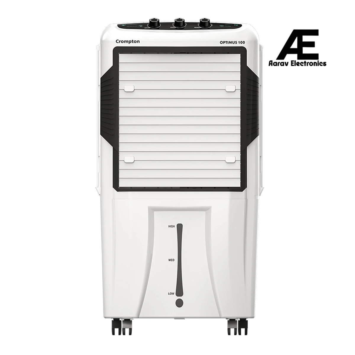 Crompton Optimus 100 Litres Desert Air Cooler for home | Large & Easy Clean Ice Chamber | High Density Honeycomb Pads