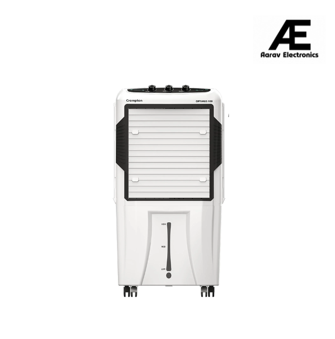 Crompton Optimus 100 Litres Desert Air Cooler for home | Large & Easy Clean Ice Chamber | High Density Honeycomb Pads