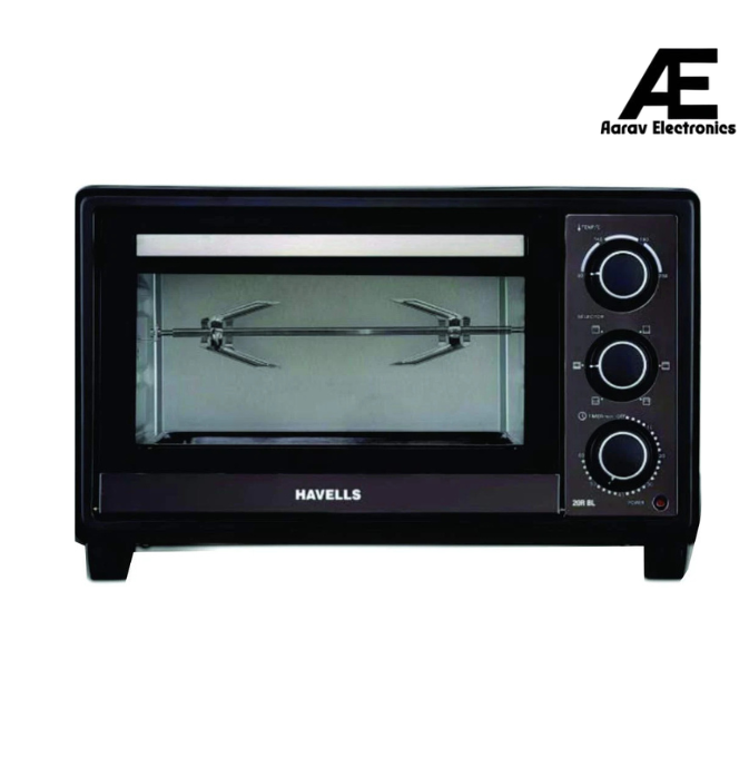 Havells 20R BL Oven Toaster Grill with Double Glass Door (Black, 20 Liter)