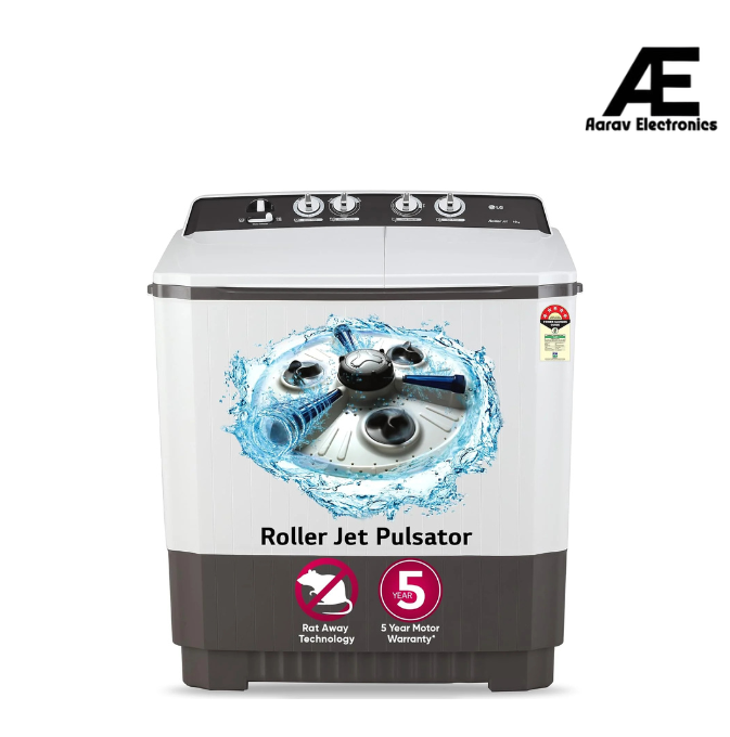 LG 10 kg 5 Star Semi-Automatic Top Load Washing Machine Appliance (P1040RGAZ, Dark Gray, Roller Jet Pulsator)