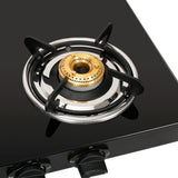 Faber 4 Burner Gas Cooktop with Brass Burners, Manual Ignition & Powder-Coated Finish – Cooktop Power 4BB BK
