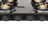 Faber 4 Burner Gas Cooktop with Brass Burners, Manual Ignition & Powder-Coated Finish – Cooktop Power 4BB BK