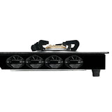Faber 4 Burner Gas Cooktop with Brass Burners, Manual Ignition & Tempered Black Glass – HOB COOKTOP MAGIC 4BB BK