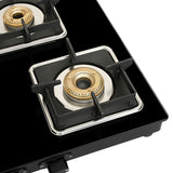 Faber 4 Burner Gas Cooktop with Brass Burners, Non-Auto Ignition & MS Powder-Coated Finish – COOKTOP REMO XL 4BB
