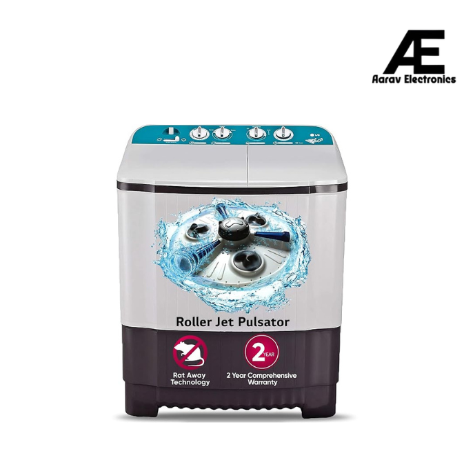 LG 6 Kg 5 Star Anti Rust Semi-Automatic Top Loading Washing Machine (P6001RGZ, Roller Jet Pulsator, Collar Scrubber, Dark Grey)