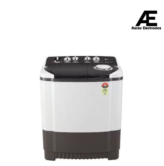 LG 8Kg Semi Automatic Washing Machine, Roller Jet Pulsator + Soak, Dark Grey, 5 Star(P8015SGAZ)