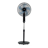 USHA Cyclotron 5 Blade Pedestal Fan | 1200RPM | Anti - Rust Protection | 100% Copper Motor | 2 Year Warranty | Black