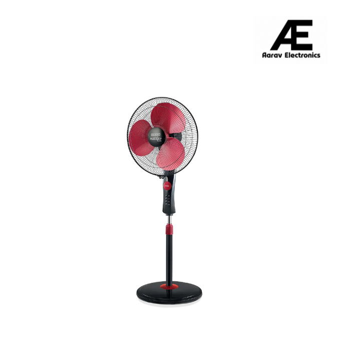 USHA Maxx Air Ultra Pedestal Fan | 400MM Sweep Size | 1350 RPM | Aerodynamic Blade Design for High Air Delivery | Anti - Rust Protection | 100% Copper Motor | Maroon