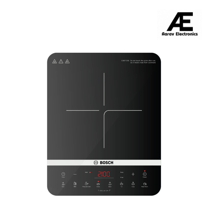 Bosch TrueSafe 2100W UltraSleek Induction Cooktop PI815S11EI | Touch Panel | 8 Preset Menus | 6KV Surge Protection | Child Lock