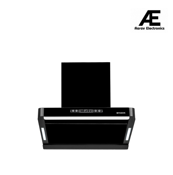 Faber Pinnacle 60cm 1500m³/hr Autoclean Chimney|Digital Display|Filterless|Slant Body|T-Shape Panel|Touch+Gesture|12Yr on Motor,5Yr Comprehensive Warranty by Faber|Hood Pinnacle FL HC BK 60,Matt Black