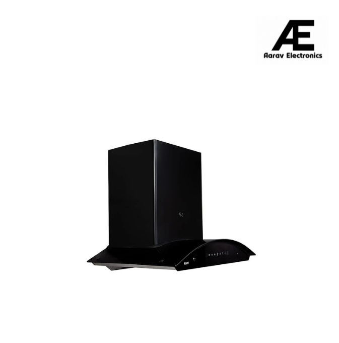 KAFF 60 CM Auto Clean Curved Glass Kitchen Chimney, 1180 m3/hr Suction Capacity with Motion Sensor, Touch Control, Heavy Duty SS Baffle Filter, Black Glass Front Panel (PRIMA TX DHC 60, Black)