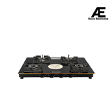 Faber Prince Plus 4BB BK 69cm 4 Burner Glass Cooktop with Brass Burners, Manual Ignition & Cast Iron Pan Support, Black