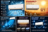 Hitachi 1.8 Ton 3 Star Inverter Split AC | 100% Copper | Xpandable+ | Ice Clean Frost Wash | Silent Air | R32 Refrigerant | White | RAS.G322PCAISF
