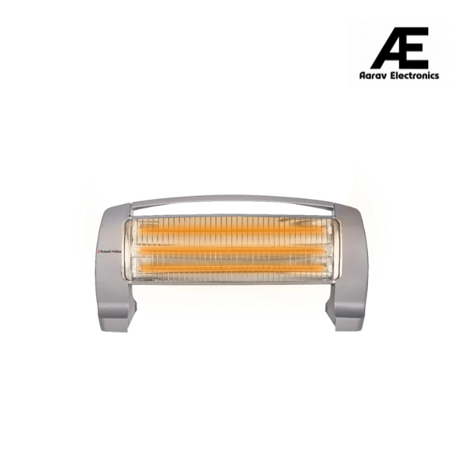 Russell Hobbs RCH1200H 1200W HeatLine Carbon Heater | Triple Carbon Tubes, Fast Even Warmth, 3 Heat Settings, Tip-Over Protection | Compact Horizontal Design