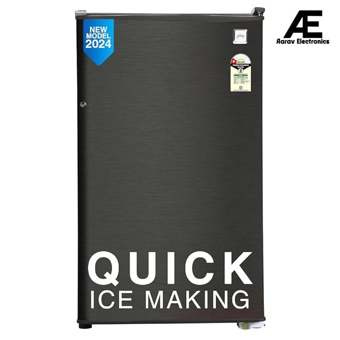 Godrej 97 L 1 Star Direct Cool Single Door Refrigerator With Jumbo Vegetable Tray (RD CHAMP 114A WPF FS ST, Fossil Steel) Visit the Godrej Store
