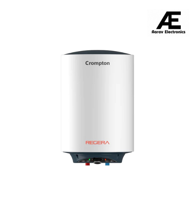 Crompton Regera 25L Storage Water Heater ASWH-3825, White, 2000W, Glassline Tank, 8 Bar Pressure, Anti-Rust Body, 3-Level Safety System)