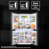 Samsung Smart Choice 650 L, Convertible, Digital Inverter, Frost Free, French Door Refrigerator (RF65DG90BDSGTL, Black, Black Caviar)