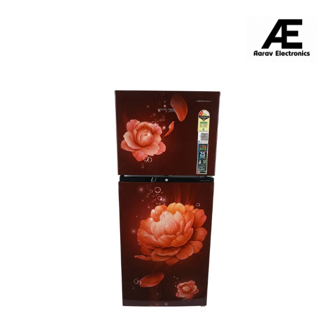 Voltas Beko RFF270C/2WPV100RBWD 230L 2 Star Frost Free Double Door Refrigerator ProSmart Inverter | Blossom Wine