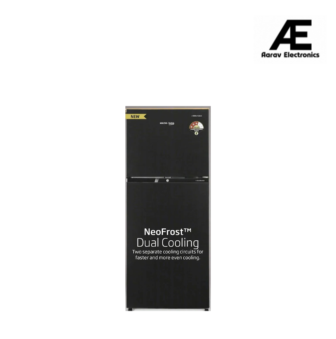 Voltas Beko RFF295C/WPXBR0I0000GD 250 L, 3 Star, Double Door Frost Free Refrigerator (Wooden Black)