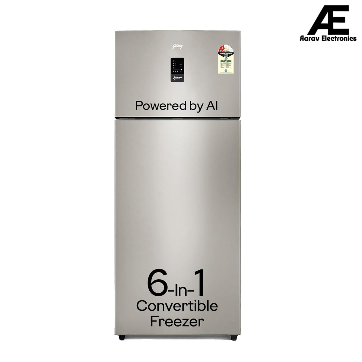 Godrej 436 L 2 Star With AI Tech, 1+2 Years Additional Warranty, 95%+ Food Surface Disinfection Inverter Frost Free Double Door Regalis Refrigerator (RF EON 438B RCI CH GD, Champagne Gold)