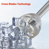 INALSA Hand Blender 1000 Watts with Chopper, Whisker| Variable Speed &amp; Turbo Speed Function|100% Copper Motor|1Liter|Low Noise |Anti-Splash Technology|Home&amp;kitchen|2 Year Warranty (Robot Inox 1000E)