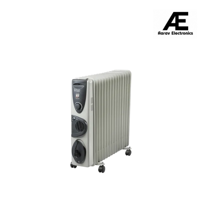 Russell Hobbs EOFR 2900 (ROR15F, Grey) 2900 W | Oil Filled Radiator Electric Room Heater | ISI Approved Oil Filled Room Heater