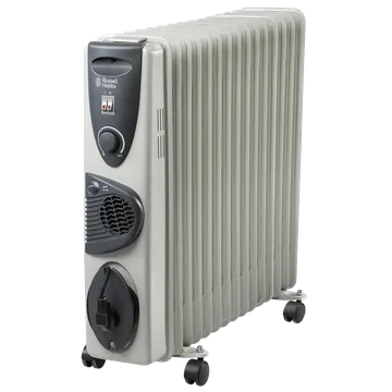 Russell Hobbs EOFR 2900 (ROR15F, Grey) 2900 W | Oil Filled Radiator Electric Room Heater | ISI Approved Oil Filled Room Heater (Open Box / Without Box)