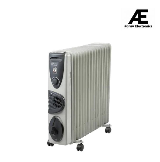 Russell Hobbs EOFR 2900 (ROR15F, Grey) 2900 W | Oil Filled Radiator Electric Room Heater | ISI Approved Oil Filled Room Heater (Open Box / Without Box)