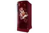 Samsung 183 L, 3 Star, Digital Inverter, Direct-Cool Single Door Refrigerator (RR20H2823RZ/NL, Midnight Blossom Red, Base Stand Drawer, Single Touch Defrost, 2026 Model)