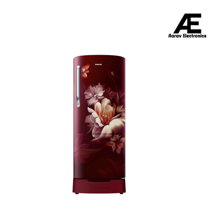 Samsung 183 L, 3 Star, Digital Inverter, Direct-Cool Single Door Refrigerator (RR20H2823RZ/NL, Midnight Blossom Red, Base Stand Drawer, Single Touch Defrost, 2026 Model)