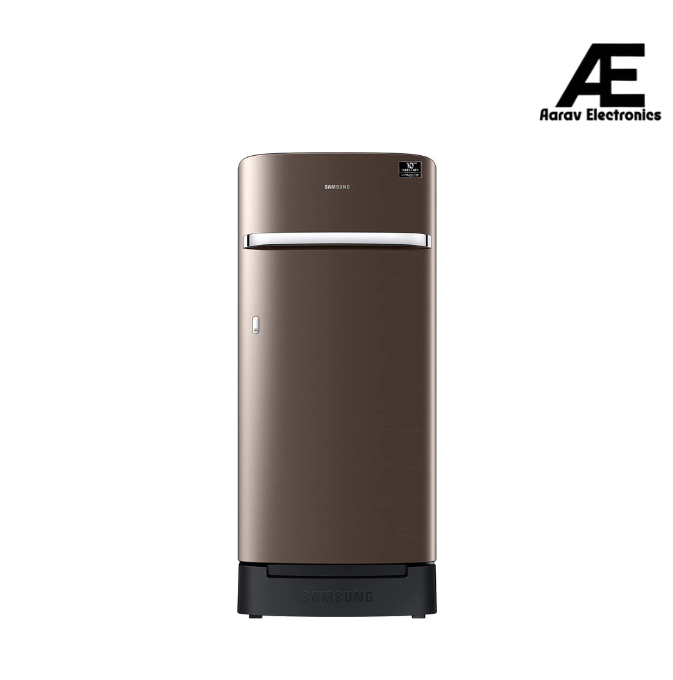 Samsung 189L 5 Star Inverter Direct-Cool Single Door Refrigerator Appliance (RR21C2H25DX/HL,Luxe Brown) Base Stand Drawer