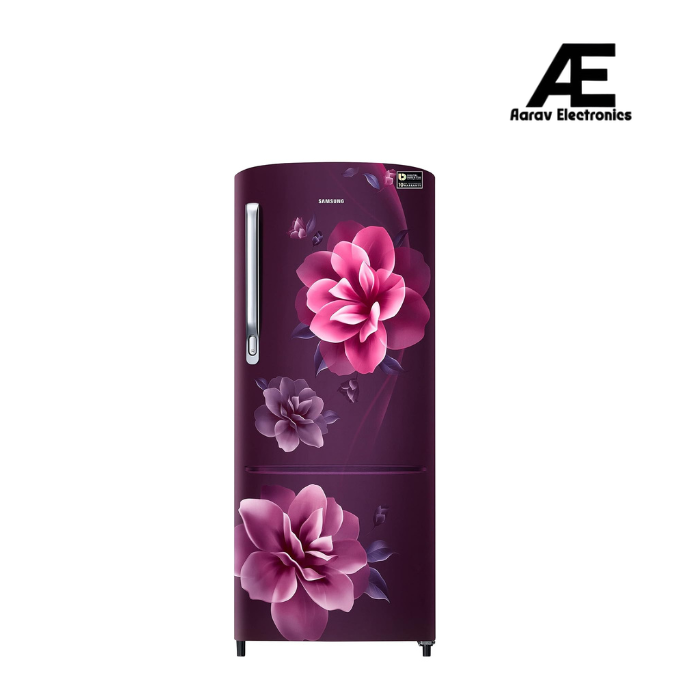 Samsung RR24C2723CR 223L 3 Star Direct Cool Single Door Refrigerator, Digital Inverter Compressor, Camellia Purple