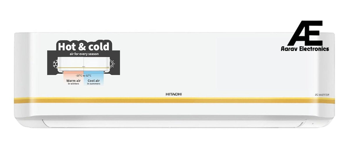 Hitachi 1.5 Ton 3 Star, Hot &amp; Cold Inverter Split AC with Expandable Technology (100% Copper, Dust Filter, 3100HP RSQG318HGXA, White)