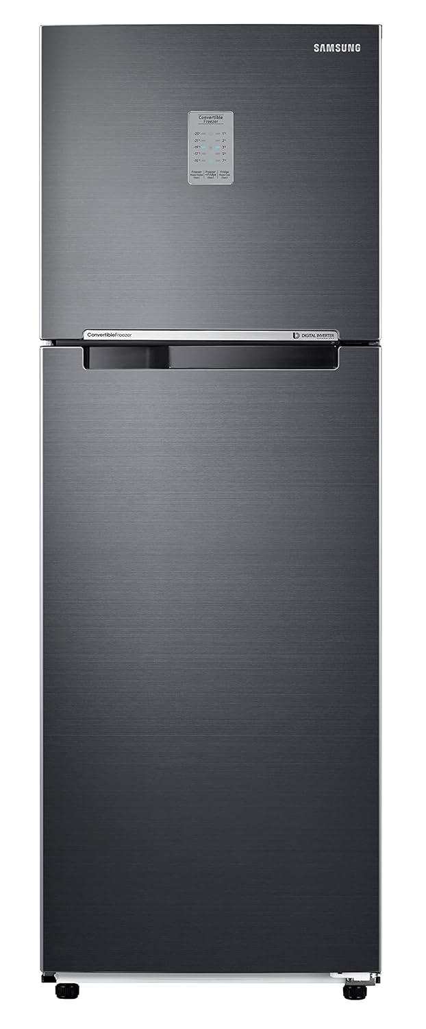 Samsung 256L 2 Star Inverter Frost-Free Convertible 3 In 1 Double Door Refrigerator Appliance (RT30C3732BX/HL,Luxe Brown)