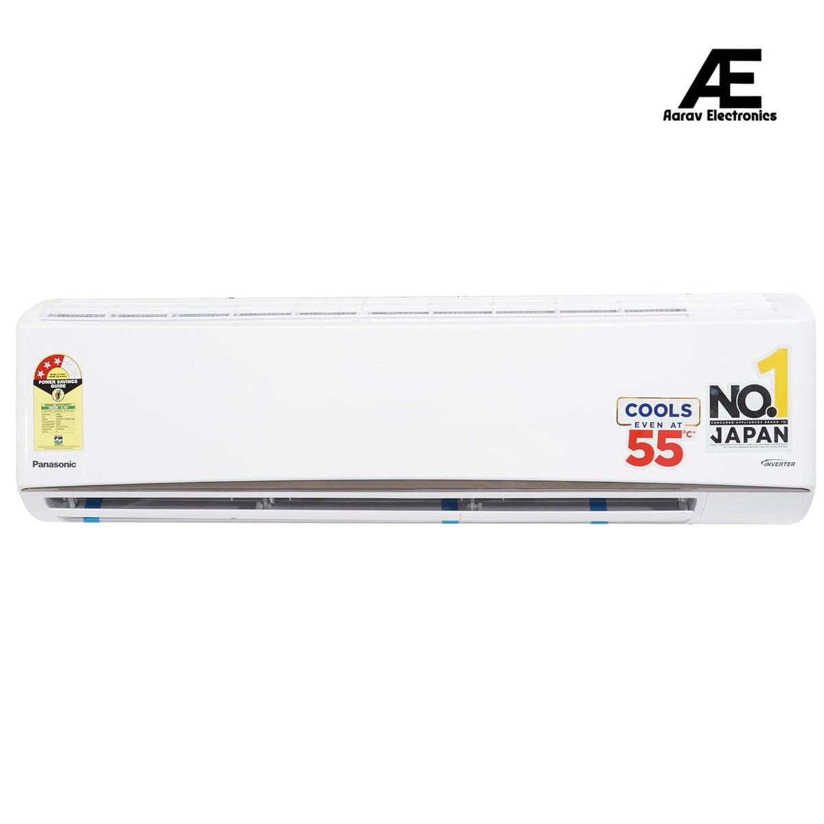 Panasonic RU 7 in 1 Convertible 1.5 Ton 3Star Inverter Split,(100% Copper Condenser, CS/CU-RU18BKY-1) PM 0.1 Filter,2Way Swing,Crystal Clean Technology &amp; Shild Blue+