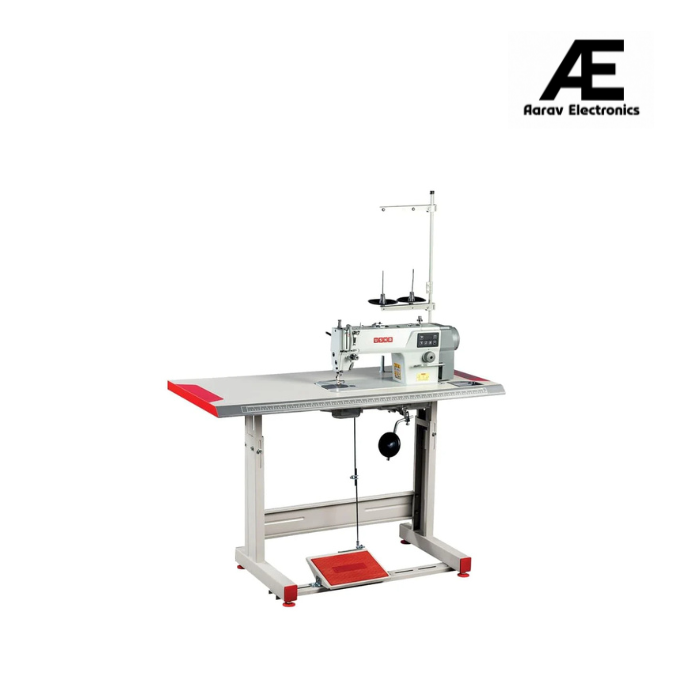 USHA S2E1 Direct Drive Single Needle Lockstitch Sewing Machine | Underbed Thread Trimmer | Large Hook | 3500 SPM | Heavy & Medium Fabrics