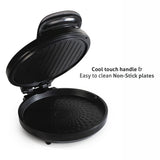 Glen Electric Pizza Maker 1200W Griller, 180-Degree Opening, 3033 PG Non-Stick Coating, Black (2 Years Warranty)