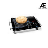 Glen 2000W Infrared Cooktop Stoves with Grill Rack for Barbecue, 3 Preset Cooking Modes, Crystal Glass Plate, Digital Display, Touch Control, SS Handle, Infrared Chulha Hot Plate (SA3075IR)